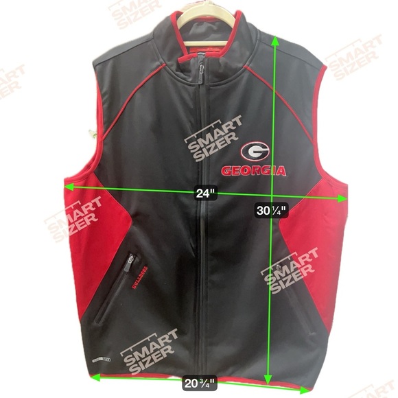 Men's Authentic Franchise Club Black Georgia Bulldogs Stadium Softshell Vest NWT - Picture 11 of 11